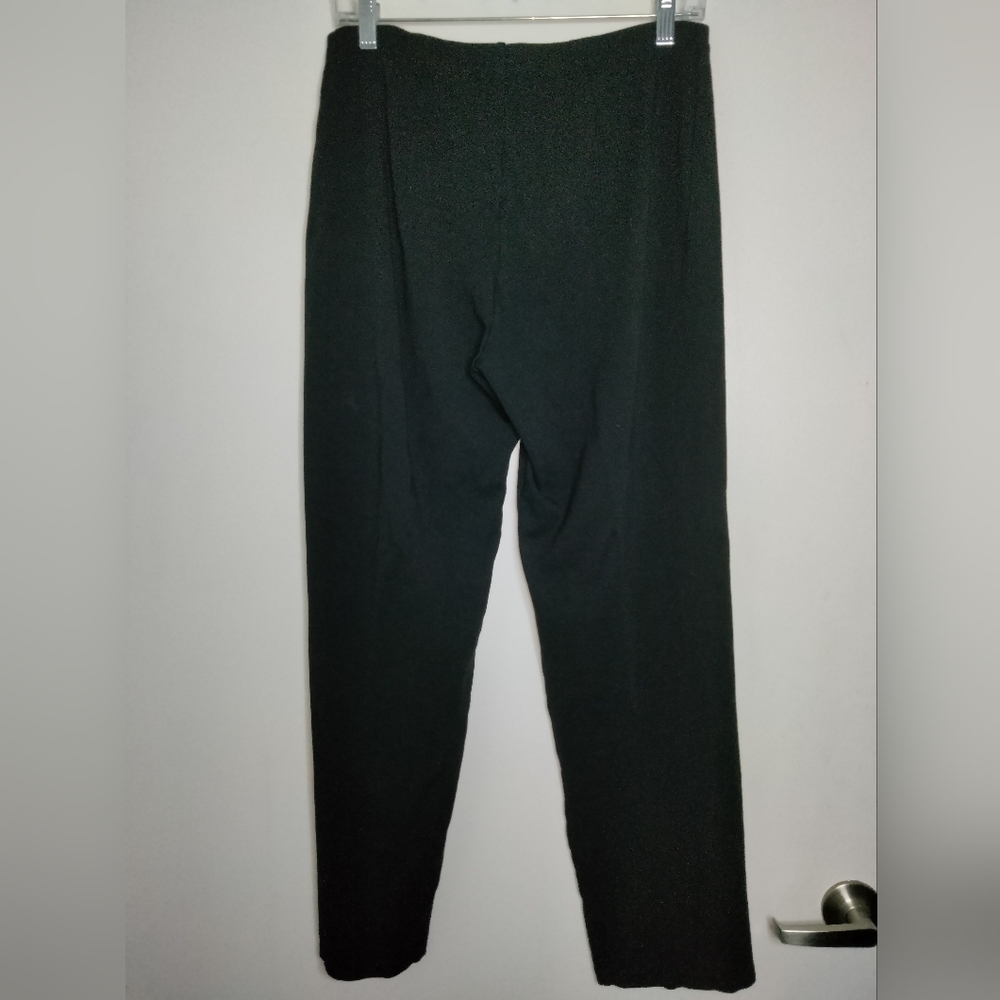 Eileen Fisher (Size XS) Classic Black Stretch Casual Pull-on Pants - Picture 4 of 8